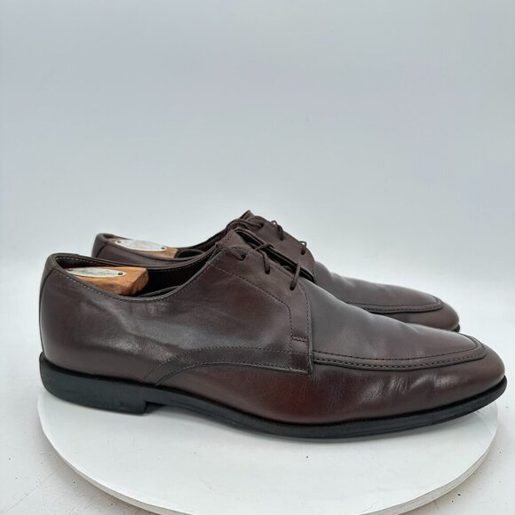 Allen Edmonds Tribeca Men Size 11D Dark Brown Leather Moc Toe Derby Dress Shoes - Picture 4 of 11